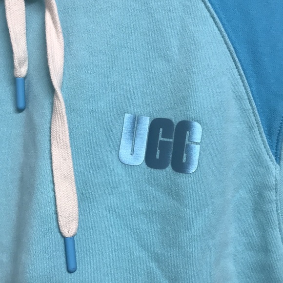 Ugg Crop Hoodie Turquoise Blue - Picture 2 of 8